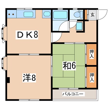 郡山駅 徒歩11分 3階の物件間取画像